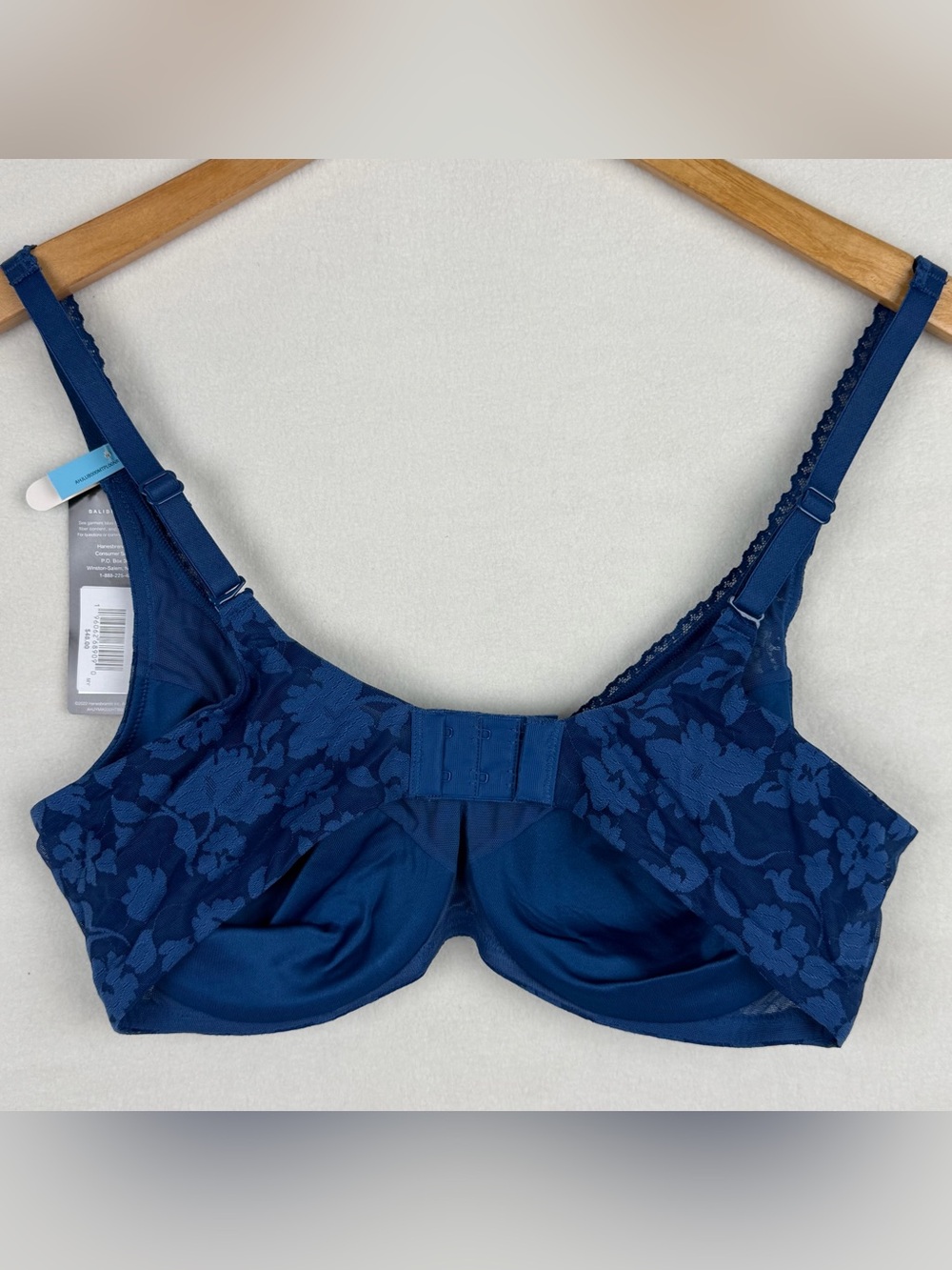 Bali Passion for Comfort Smooth Lace Convertible Underwire Bra DF6590 Blue 36C - Picture 2 of 10